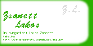 zsanett lakos business card
